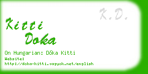 kitti doka business card